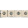 Image 1 : Strip of 4 Canadian Ten Cent Coins.