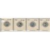 Image 1 : Strip of 4 Canadian Ten Cent Coins.
