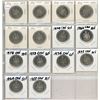 Image 1 : Page of 14 Canadian Fifty Cent Coins.