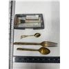 Image 1 : Vintage Schick Injector Razor and Brass Spoon and Fork.