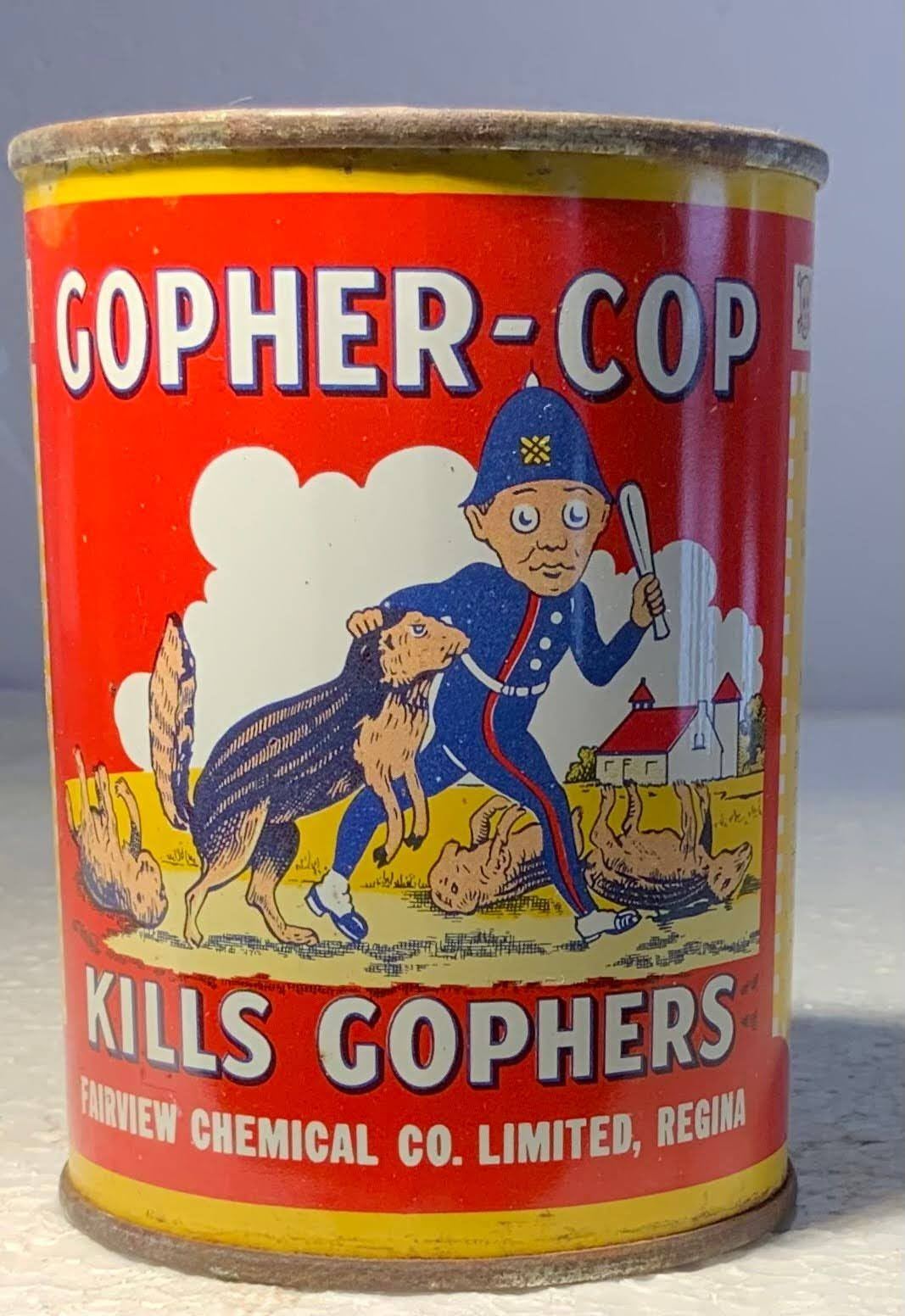 Gopher Poison Sign Gopher Cop Gopher Poison - Schmalz Auctions