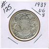 Image 1 : 1939 CANADIAN SILVER 50 CENT COIN
