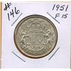 Image 1 : 1951 CANADIAN SILVER 50 CENT COIN