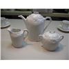 Image 2 : VICTORIAN CHILD'S TEA SET - 6 CUPS & SAUCERS - TEA POT - CREAM & SUGAR with LIDS