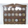 Image 2 : LOT OF 36 DIFFERENT MEDALS / TOKENS in a DISPLAY BOARD