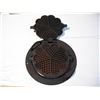 Image 2 : rare vintage german cast iron stove top waffle maker (5 heat style) (german ingredients on both side