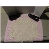 Image 3 : midtown shoes size 10, throw blanket, hand crochet lace dollies