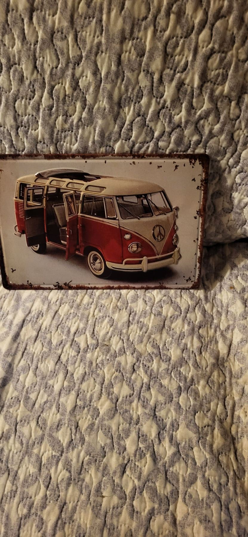 repro tin VW van sign - 12