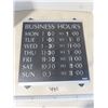 Image 1 : Headline sign century business hours sign - missing some numbers