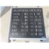 Image 2 : Headline sign century business hours sign - missing some numbers