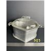 Image 1 : guardian service aluminium -triangle heart cookware pot 50's 11x7x4.5" hammered aluminium