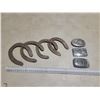 Image 1 : 4 Horse Shoes, 3 Belt Buckles, 2 Made in USA, 1 "Chambers Belt Co."