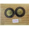 Image 2 : Pair of 2022 "solemn tribute to queen elizabeth toonies