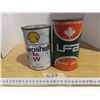 Image 1 : Aeroshell oil W 1L full can and UFA maple leag empty il tins