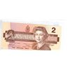 Image 2 : 1986 $2 Replacement note. Thiessen-Crow signatures. BBX Replacement Prefix with Small B. BC-55bA. AU