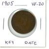 Image 1 : 1905 Canadian Large Cent. VF-20. Key Date.