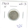 Image 1 : 1903H Canadian Silver 10 Cents. Heaton Mint. aG-3 with readable date.