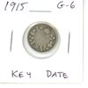 Image 1 : 1915 Canadian Silver 10 Cents. World War I issue. Key Date. Mintage of 688,057. G-6.