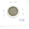 Image 2 : 1915 Canadian Silver 10 Cents. World War I issue. Key Date. Mintage of 688,057. G-6.
