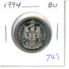 Image 1 : 1994 Canadian Silver 50 Cents. Brilliant Uncirculated.