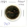 Image 1 : 1989 Canadian Loonie Dollar. First year of the Loonie. Proof Like.