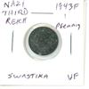 Image 2 : Germany – Nazi Third Reich. 1943F 1 Pfennig. Eagle with Swastika. VF.