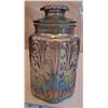 Image 1 : Iridescent Carnival Glass Canister