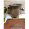 Image 3 : Large Pedestal Bowl, Brass Wine Cooler/Bucket, Wood Tray