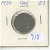 Image 1 : 1936 Canadian Five Cent