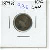 Image 1 : 1892 Canadian Ten Cent.