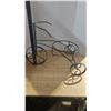 Image 3 : 3 tall 3 prong plant holders and a plant pot tricycle