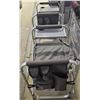 Image 2 : 2 camping folding director chairs with table w/ cupholder and 4 pockets on the left side 2 velcrow, 
