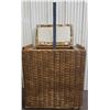 Image 1 : vintage wicker basket with seat