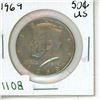 Image 1 : 1969 USA Kennedy Half Dollar.