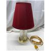 Image 1 : Small Red Shade Table Lamp.