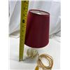 Image 3 : Small Red Shade Table Lamp.