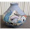 Image 1 : vintage hand painted pottery vase