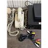 Image 3 : electric coffee/tea percolator, 2 landline phones, a rca home theatre vcr and a philips dvd/blueray 