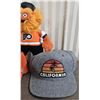 Image 3 : edmonton oiler hat, california hat and gritty mascot plushie