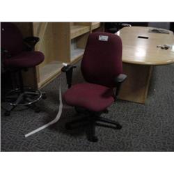 Burgundy Hi Back Multi Lever Ergo Task Chair