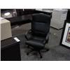 Image 1 : Black Leather Mid-back Gas Lift Executive Task