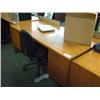 Image 1 : Cherry Oak Double Pedestal Executive Desk