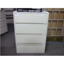 Cream 4 Drawer Lateral File Cabinet