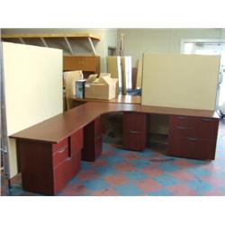 Precision L-shape Modular Workstations With Lateral