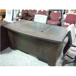 Brizian Walnut Inlay Executive Desk