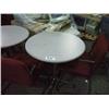 Image 1 : 2 Grey Matrix Top Round Tables