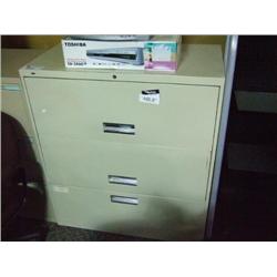 Cream  3 Drawer Lateral File Cabinet