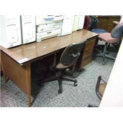 Oak Single Pedestal Desk