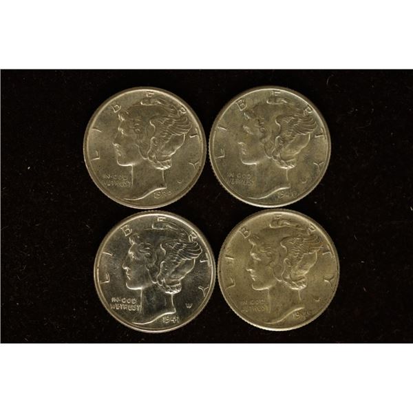 1939-D UNC, 1940 UNC, 1941 BRILLIANT UNC & 1945