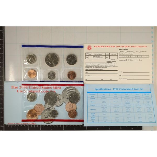 1994 US MINT SET (UNC) P/D (WITH ENVELOPE)